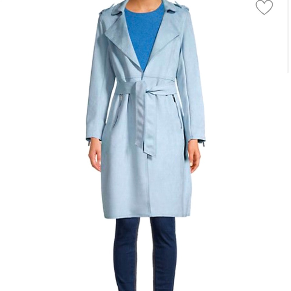 Magaschoni Powder Blue Suede Jacket